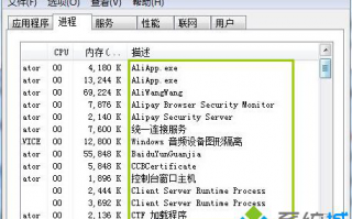 win7系统如何判断关键进程和应用程序进程