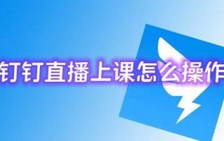 钉钉直播上课怎么操作 如何用钉钉直播上课