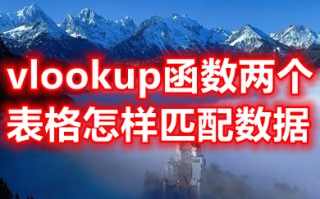 vlookup函数两个表格怎样匹配数据 vlookup函数的使用方法