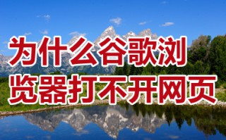 为什么谷歌浏览器打不开网页 为什么谷歌浏览器搜索不了东西