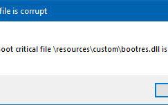 Win10系统出现bootres.dll文件错误的解决方法