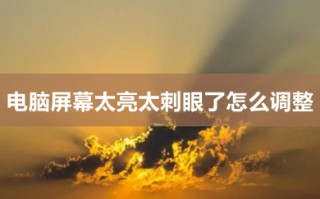 电脑屏幕太亮太刺眼了怎么调整 电脑屏幕太亮太刺眼的调整方法