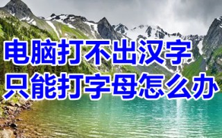 电脑打不出汉字只能打字母怎么办 电脑打不出汉字只能打字母的解决方法