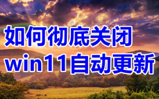 如何彻底关闭win11自动更新 win11自动更新怎么关闭