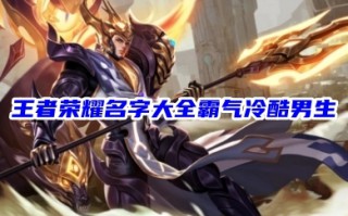王者荣耀名字大全霸气冷酷男生 2023最火的独特高冷幽默风趣昵称