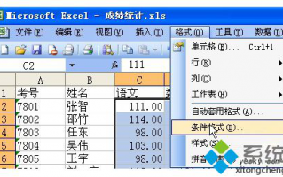 使用Excel的条件格式对指定条件的单元格进行标注