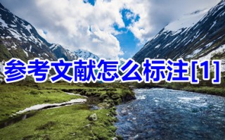 参考文献怎么标注[1] 正文中引用的文献的标注方法