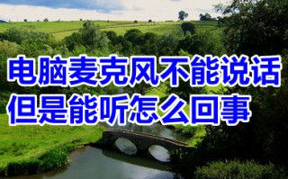 电脑麦克风不能说话但是能听怎么回事 电脑麦克风不能说话但能听的解决方法