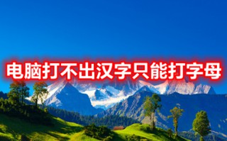 电脑打不出汉字只能打字母 电脑不能打汉字怎么恢复正常