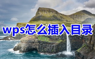 wps怎么插入目录 wps如何生成目录及更新目录