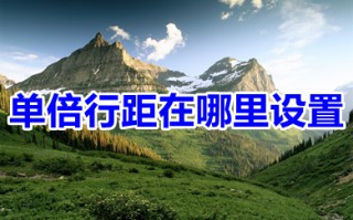 单倍行距在哪里设置 wps单倍行距的设置方法