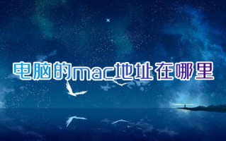 电脑的mac地址在哪里 电脑mac地址查询方法