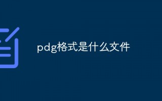 pdg格式是什么文件，pdg文件如何打开