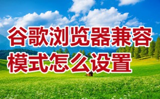 谷歌浏览器兼容模式怎么设置 谷歌浏览器兼容模式设置方法
