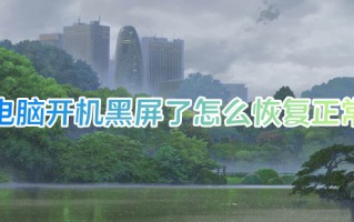 电脑开机黑屏了怎么恢复正常 电脑开机后黑屏进入不了桌面如何解决