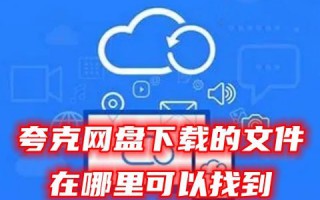 夸克网盘下载的文件在哪里可以找到 夸克网盘文件下载位置本地路径