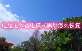 电脑进入省电模式黑屏怎么恢复 电脑进入省电模式黑屏的恢复方法