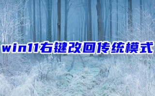 win11右键改回传统模式 win11切换win10风格菜单教程