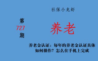 养老年审怎么在手机上操作（具体操作认证步骤）