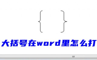 大括号在word里怎么打 word怎么做括号分支