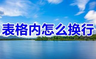 表格内怎么换行 表格内换行快捷键ctrl+什么