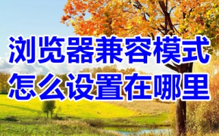 浏览器兼容模式怎么设置在哪里 电脑将浏览器设置成兼容模式的方法介绍