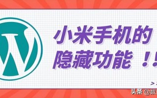 红米开发者选项怎么打开（小米手机开发者选项在哪）