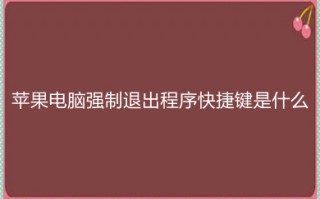 苹果电脑强制退出程序快捷键是什么 mac结束进行方法大全介绍