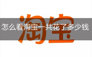 怎么看淘宝一共花了多少钱 淘宝累计消费总金额怎么看