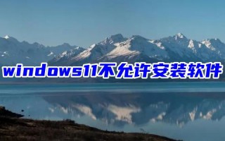 windows11不允许安装软件 解除windows11安装限制