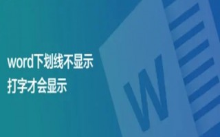 word下划线不显示,打字才会显示 Word怎么打下划线