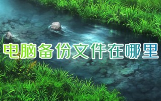 电脑备份文件在哪里 电脑备份数据怎么备份