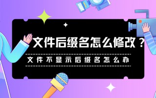怎么修改文件后缀名格式（文件不显示后缀名怎么办）