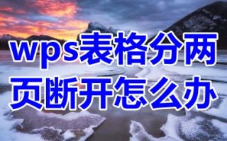 wps表格分两页断开怎么办 wps把断开的两页表格合到一张上的方法
