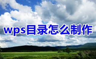 wps目录怎么制作 wps如何自动生成目录大纲