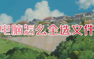电脑怎么全选文件 电脑全选的快捷键是什么