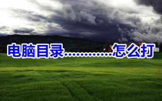 电脑目录............怎么打 输入电脑目录页码............的操作步骤