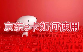京东e卡如何使用 京东e卡的使用方法