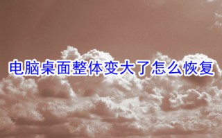 电脑桌面整体变大了怎么恢复 电脑桌面整体变大了的恢复方法