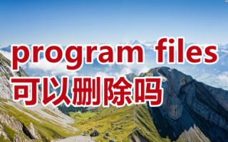 program files可以删除吗 program files里面的东西删除吗
