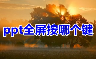 ppt全屏按哪个键 ppt全屏快捷键