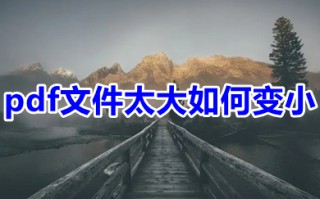 pdf文件太大如何变小 pdf文件变小的简单方法