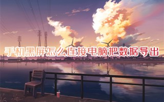 手机黑屏怎么连接电脑把数据导出 手机屏坏了跳过usb调试连接电脑的方法