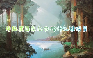 电脑黑屏怎么办按什么键恢复 电脑开机了但是一直黑屏如何解决