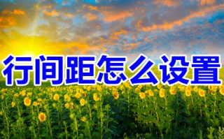 行间距怎么设置 word里行间距的设置方法