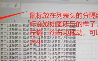 列宽在excel表哪里调（快速调整excel列宽）