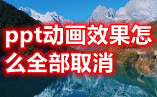 ppt动画效果怎么全部取消 如何一次性取消ppt全部动画效果