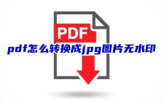 pdf怎么转换成jpg图片无水印 怎么免费把pdf转换成jpg图片格式最简单