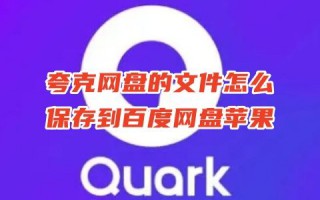 夸克网盘的文件怎么保存到百度网盘苹果 夸克网盘和百度网盘怎么互传文件