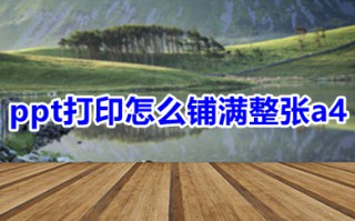 ppt打印怎么铺满整张a4 ppt打印铺满整张a4的方法介绍